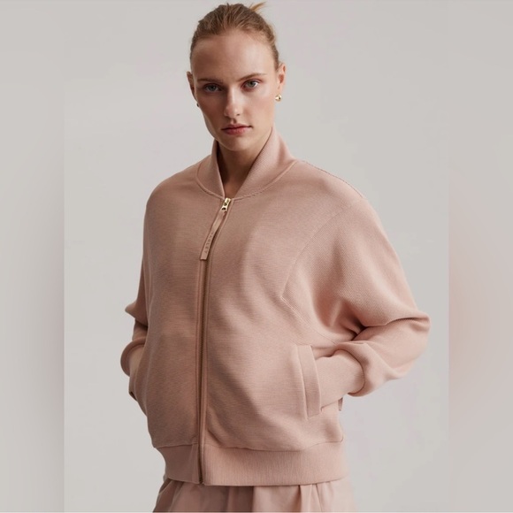 Varley Alia Zip Through Jacket in Mahogany Rose - Picture 4 of 8